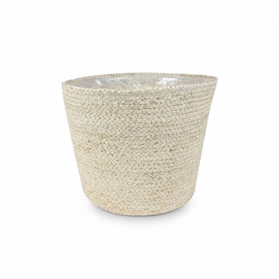 Cache-pot panier tressé - D.22cm x H.19cm - Image 1