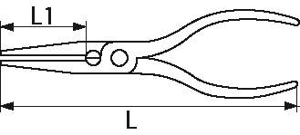 Pince electronique bec rond SAM - 555 - Imagen 3