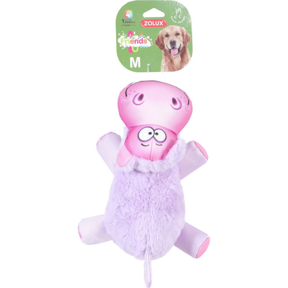Zolux - Hipopótamo Hicham M Juguete sonoro para perros de tamaño mediano - Imagen 2