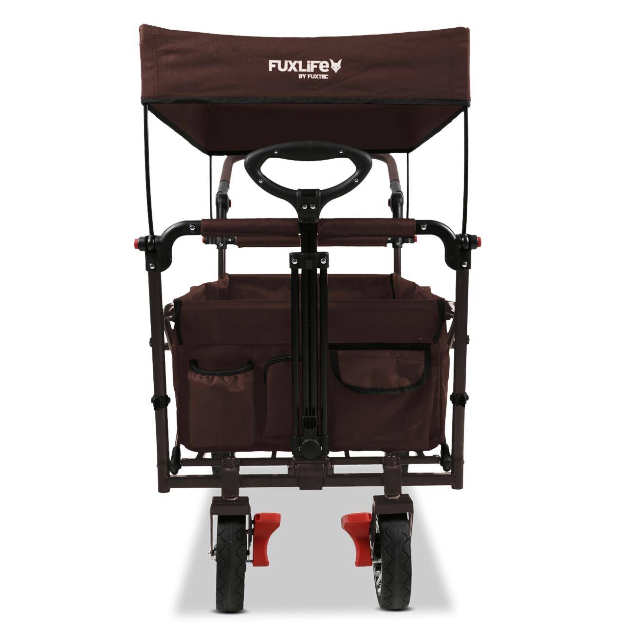 FUXLIFE FX-CT700 Chariot Pliable  • Wagon de Transport Compact 75 kg • Grandes Roues • Camping & Jardin - Image 4