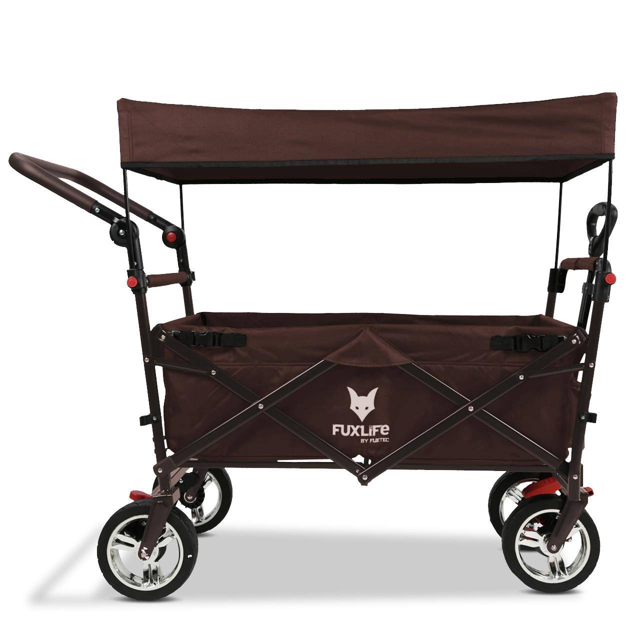 FUXLIFE FX-CT700 Chariot Pliable  • Wagon de Transport Compact 75 kg • Grandes Roues • Camping & Jardin - Image 1