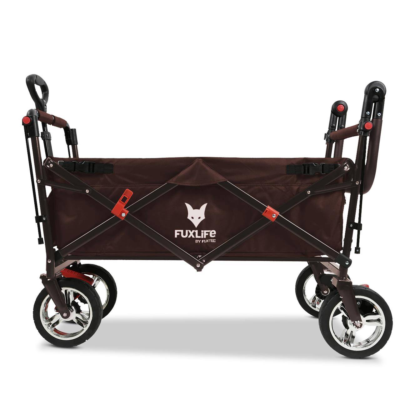 FUXLIFE FX-CT700 Chariot Pliable  • Wagon de Transport Compact 75 kg • Grandes Roues • Camping & Jardin - Image 6