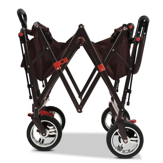 FUXLIFE FX-CT700 Chariot Pliable • Wagon de Transport Compact 75 kg • Grandes Roues • Camping & Jardin - Image 7