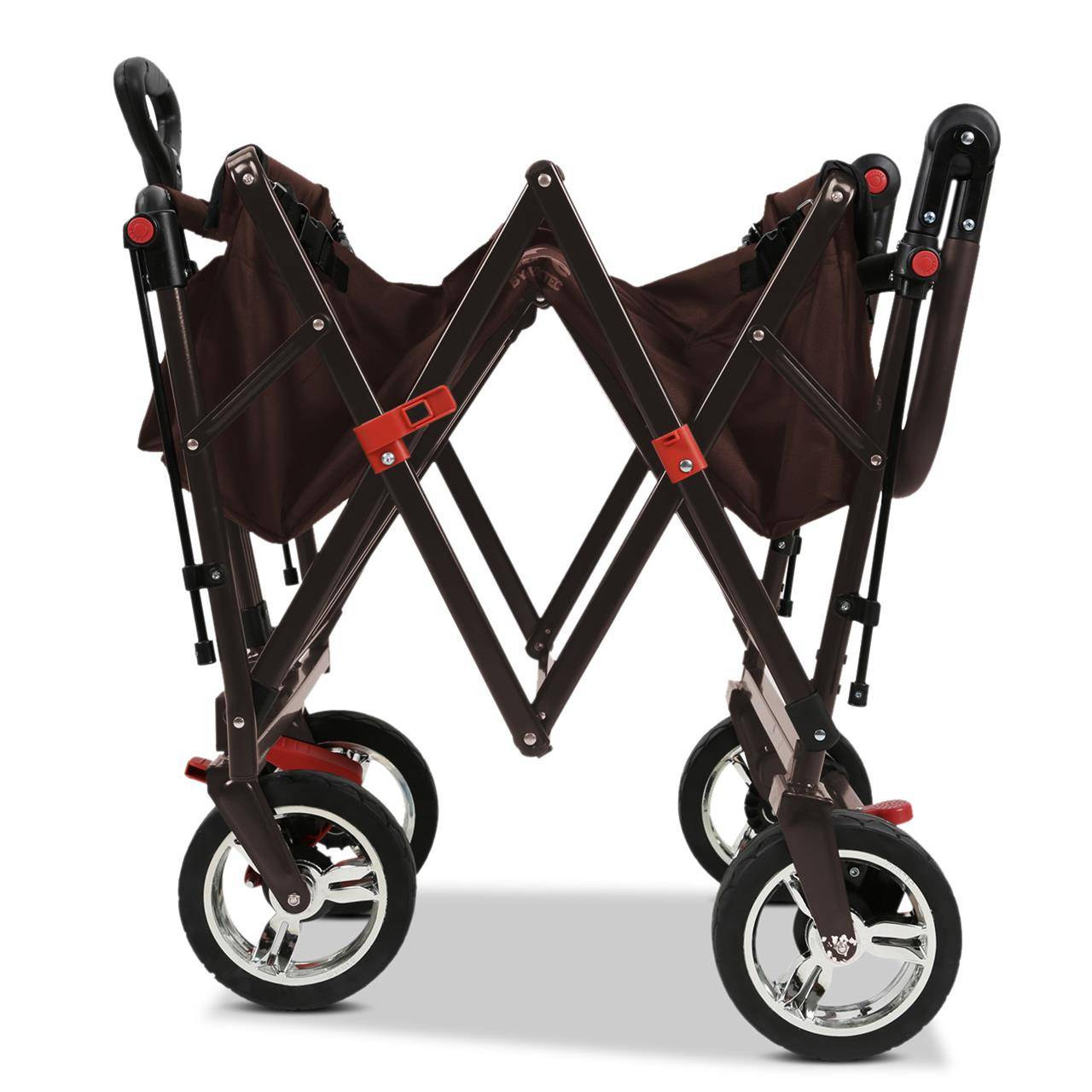 FUXLIFE FX-CT700 Chariot Pliable  • Wagon de Transport Compact 75 kg • Grandes Roues • Camping & Jardin - Image 7