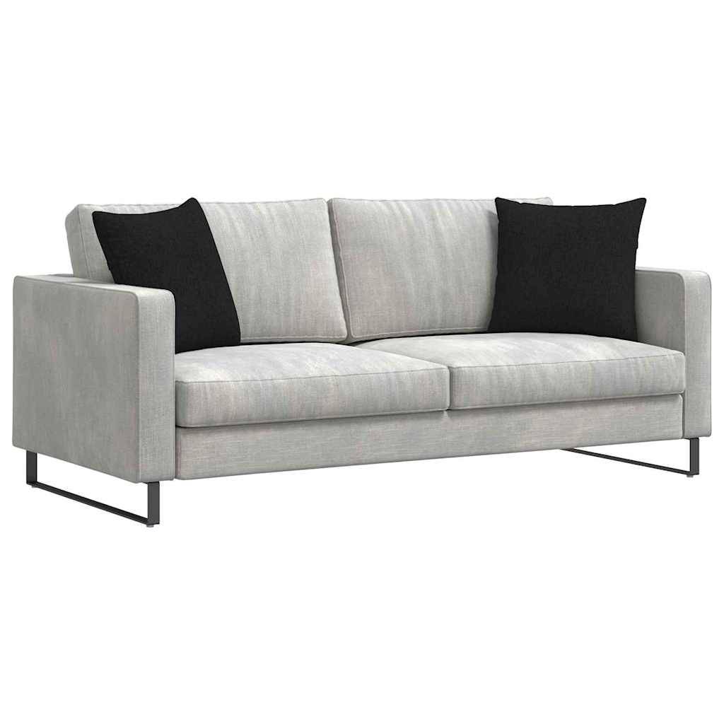 Lot 2 Coussins Carrés en Tissu pour Canapé et Fauteuil Confortables pour Intérieur Noir 45x45 cm – ComfortXL Outdoor Living - Image 3