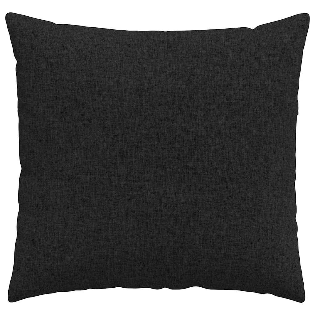 Lot 2 Coussins Carrés en Tissu pour Canapé et Fauteuil Confortables pour Intérieur Noir 45x45 cm – ComfortXL Outdoor Living - Image 6
