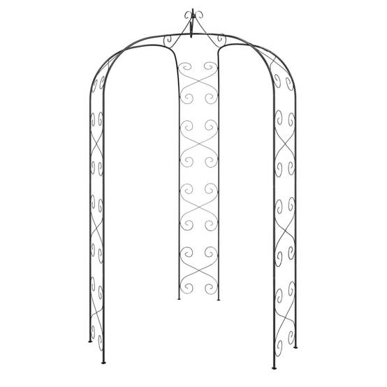 Arche de jardin - Treillis de Jardin Noir Ø180x255 cm Acier - Image 1
