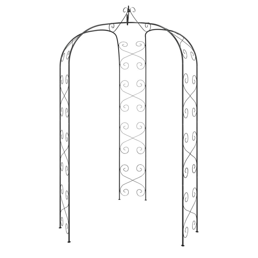 Arche de jardin - Treillis de Jardin Noir Ø180x255 cm Acier - Image 1