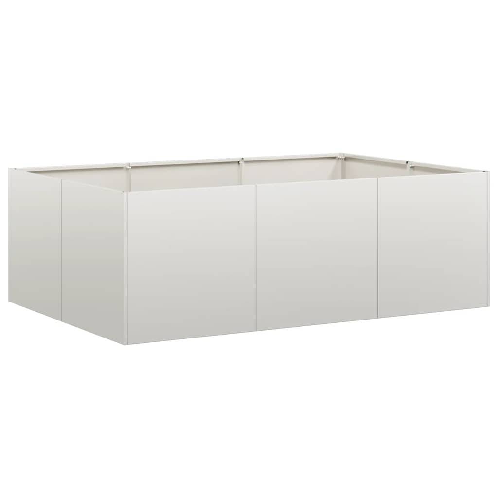 Jardinière acier inoxydable argenté 120 x 80 x 40 cm - PANGIVO - Image 2