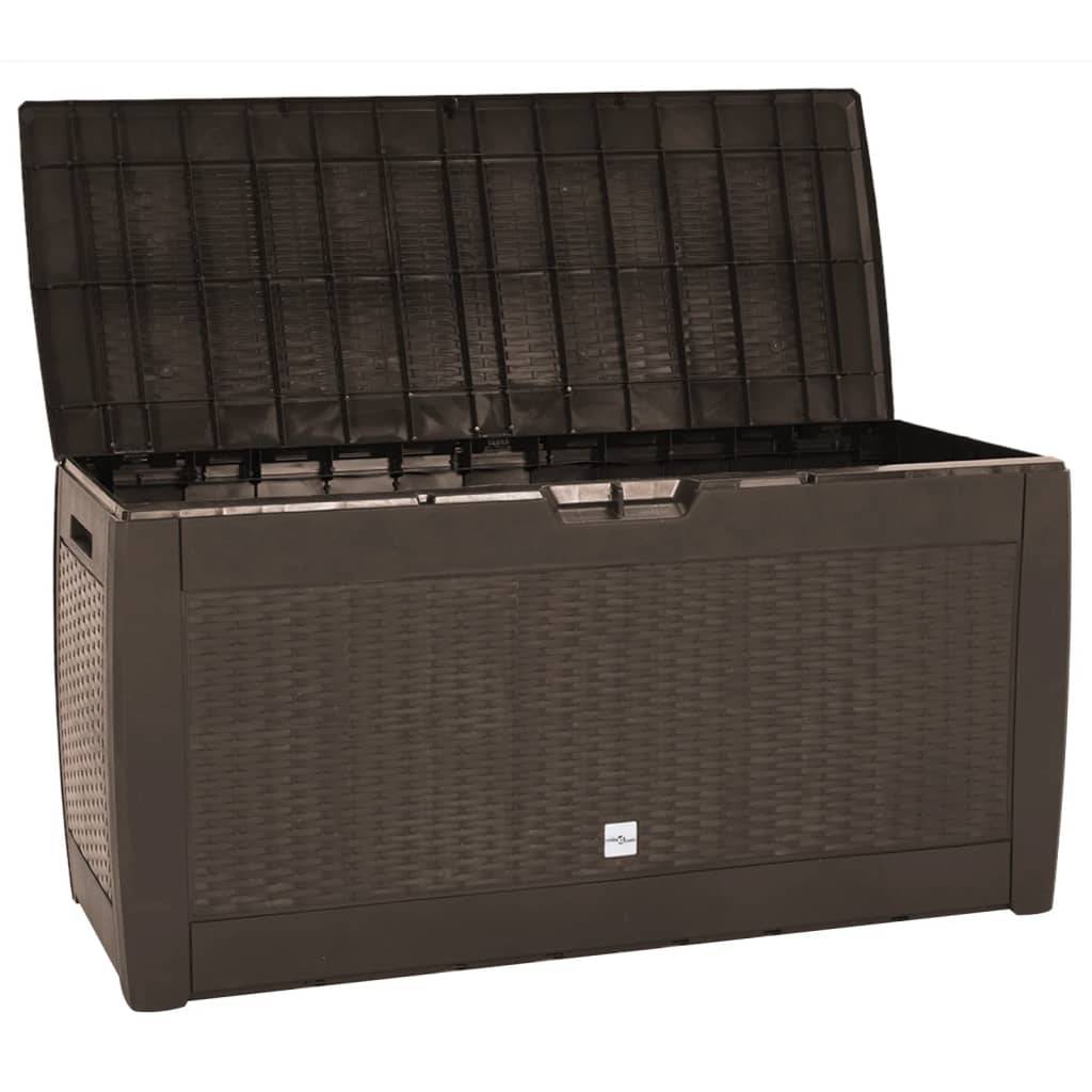 Coffre de rangement - Boîte de stockage jardin Marron 119x48x60 cm Polypropylène rj80 - Image 4