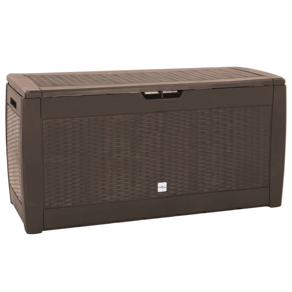 Coffre de rangement - Boîte de stockage jardin Marron 119x48x60 cm Polypropylène rj80 - Image 2