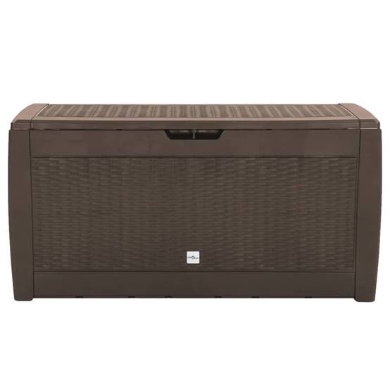 Coffre de rangement - Boîte de stockage jardin Marron 119x48x60 cm Polypropylène rj80 - Image 1