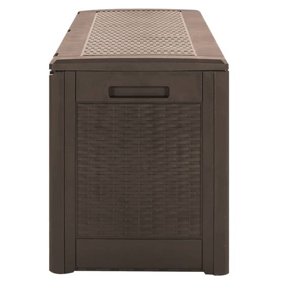Coffre de rangement - Boîte de stockage jardin Marron 119x48x60 cm Polypropylène rj80 - Image 5