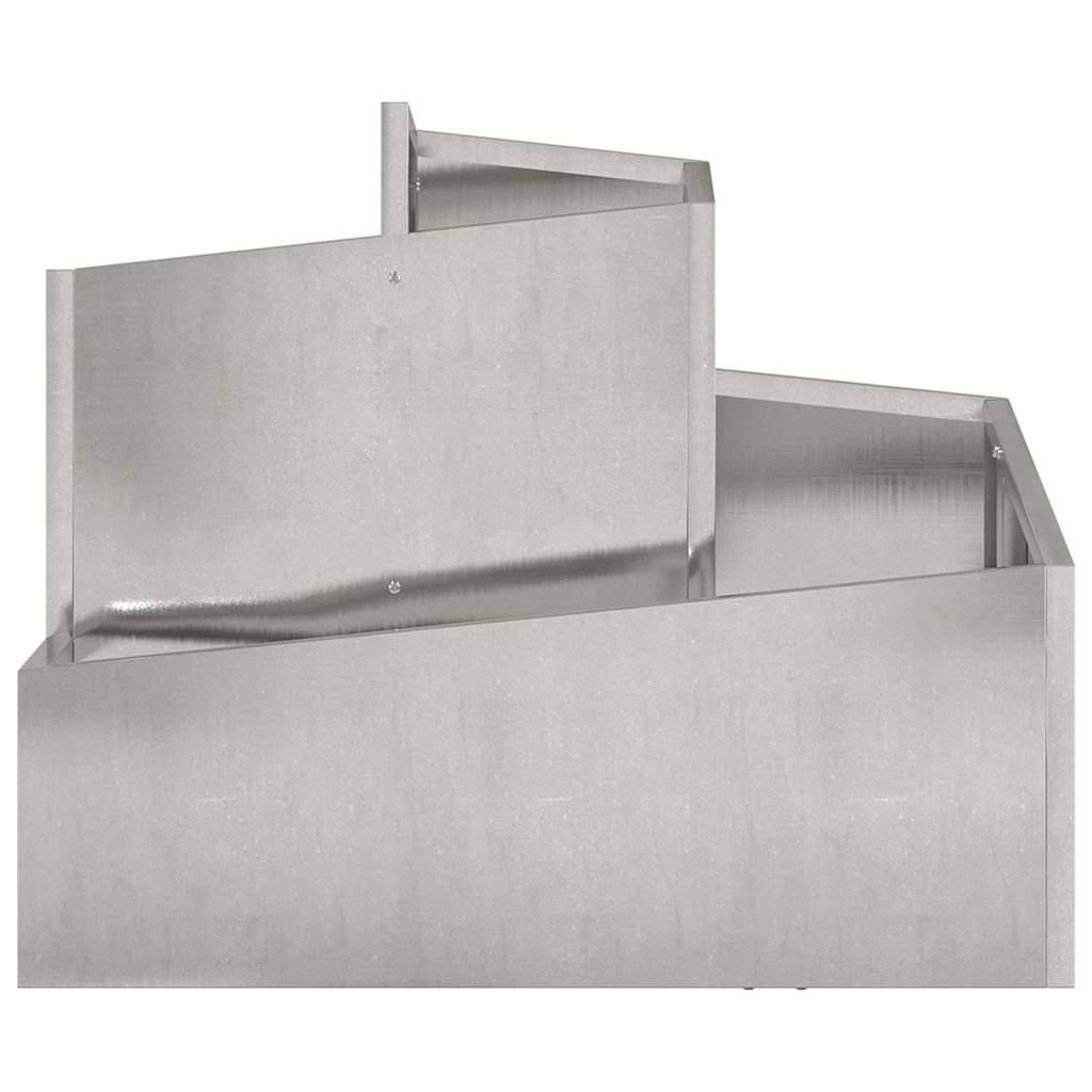 Maison Chic - Cache-pot, Pot De Fleurs Argent 60 x 60 x 50 cm Acier inoxydable g346 - Image 4