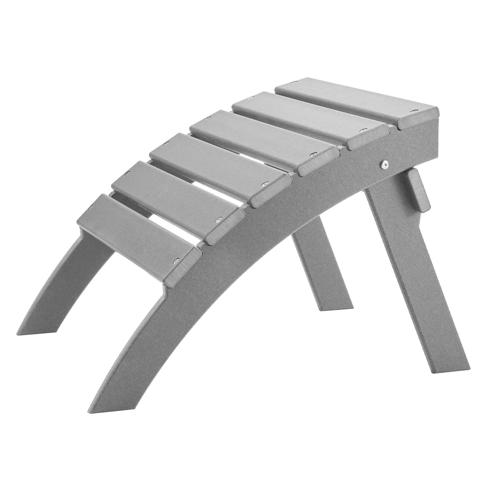 VEVOR Repose-pieds pliable Adirondack, PEHD, 547x480x377mm, gris. - Image 9