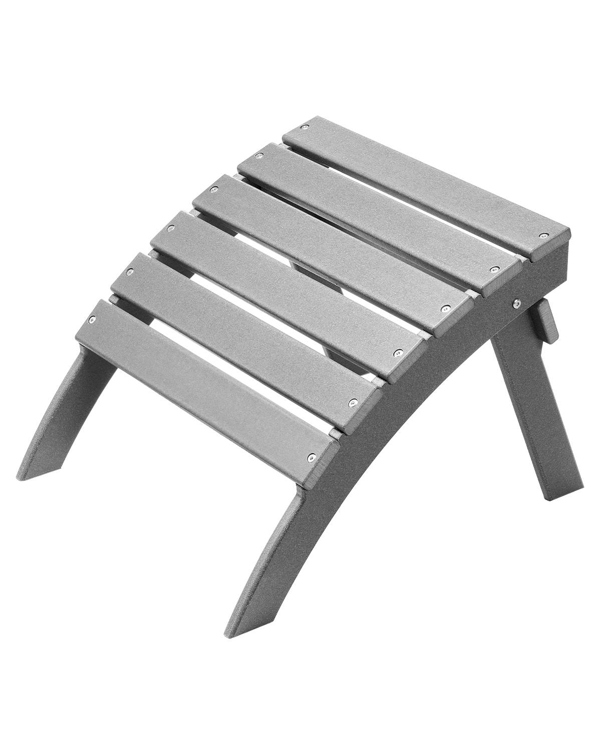 VEVOR Repose-pieds pliable Adirondack, PEHD, 547x480x377mm, gris.