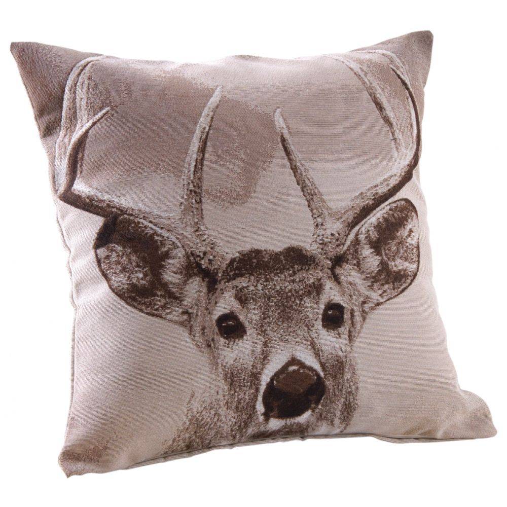 Aubry Gaspard - Coussin cerf en coton et polyester (Lot de 2) 60 cm - Imagen 2