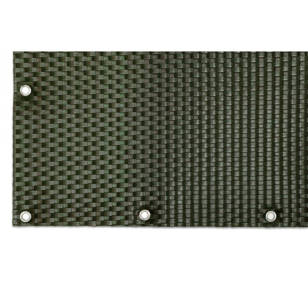Rattan Art - Brise-vue en résine tressée avec oeillets métalliques coloris vert 0.9 x 3 m - Imagen 3