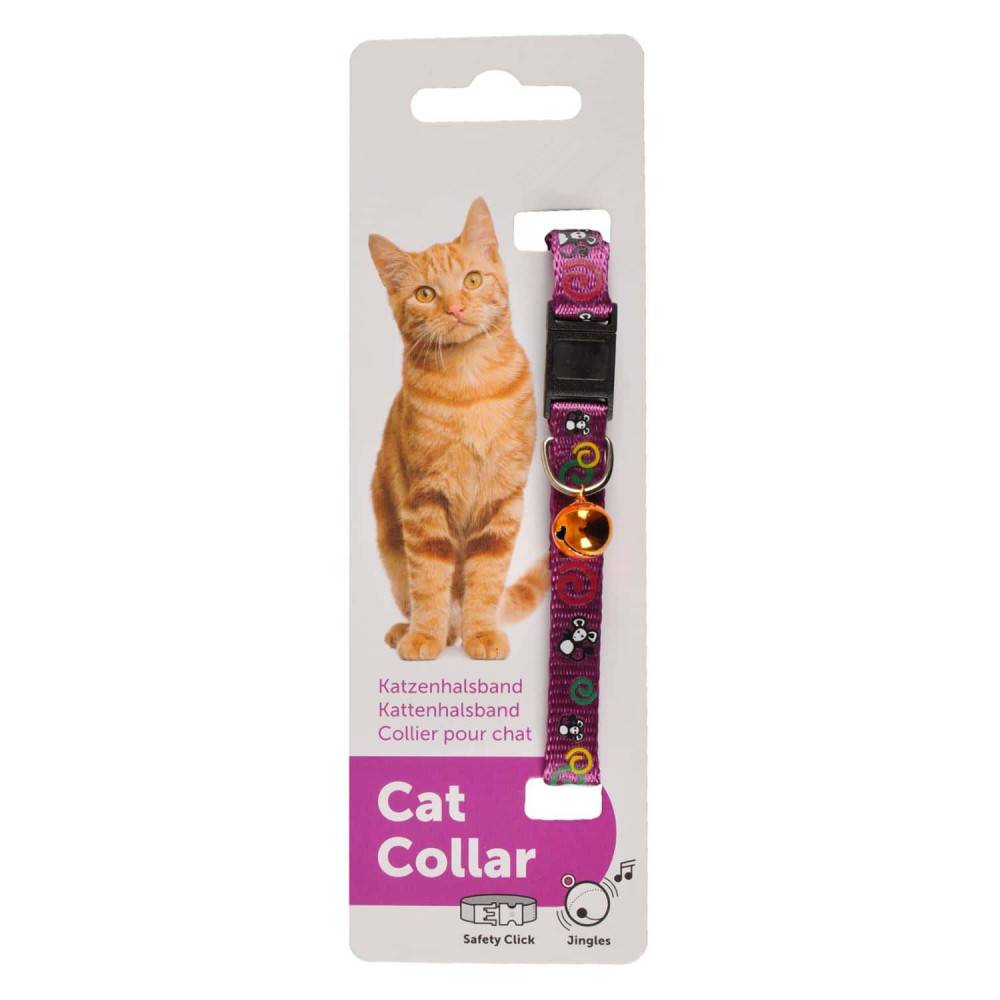 animallparadise - Collier réglable de 20 à 35 cm rose avec motif souris pour chat - Imagen 4