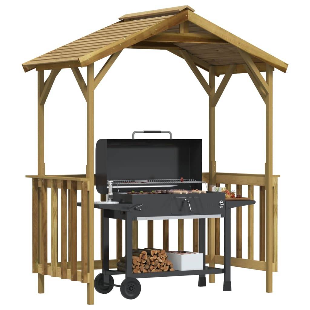Vidaxl - Abri de barbecue 163,5x93x210 cm Bois de pin imprégné vidaXL 315390 - Imagen 2