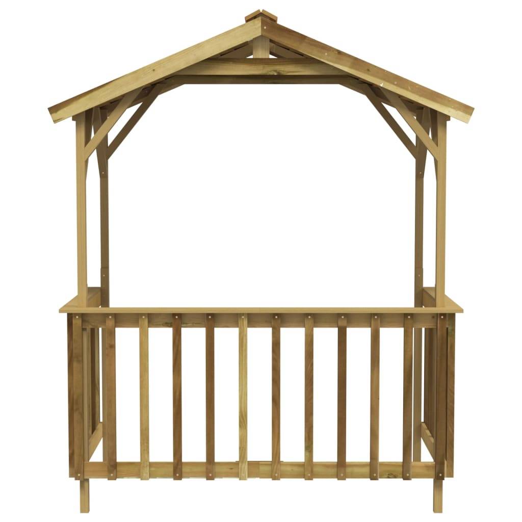 Vidaxl - Abri de barbecue 163,5x93x210 cm Bois de pin imprégné vidaXL 315390 - Imagen 6