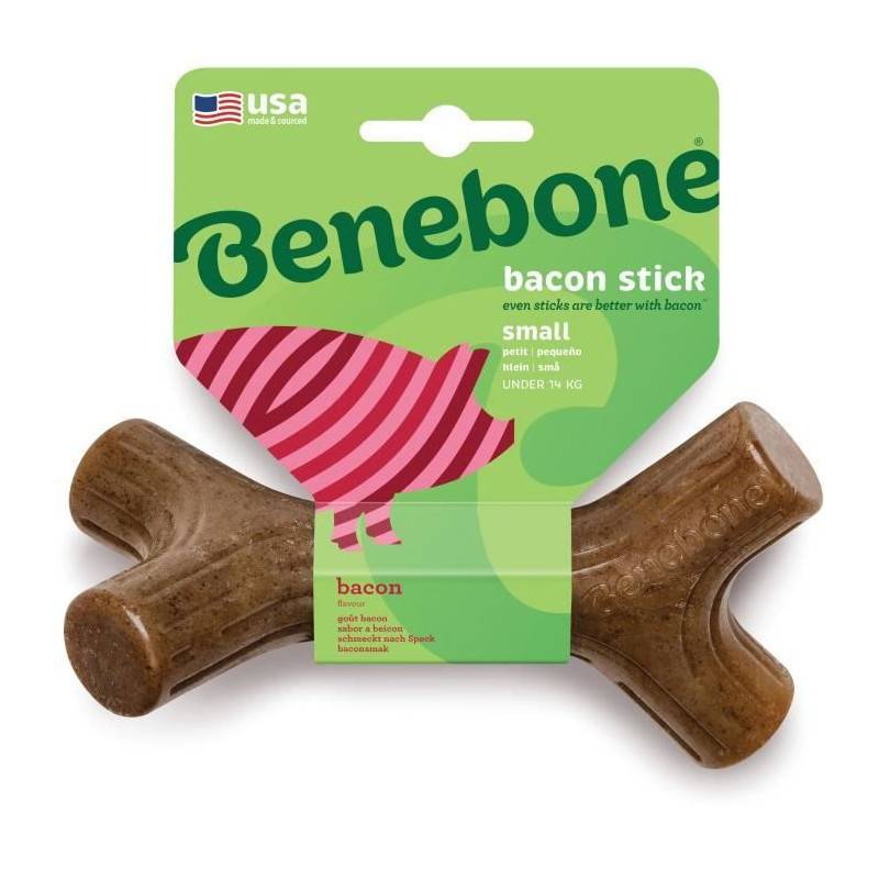 Benebone Jouet Bâton A Mâcher Pour Chien Adulte, Taille S, Saveur Bacon , Durable Et Résistant - Image 1
