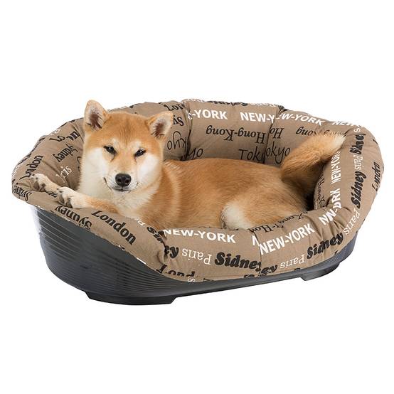 Ferplast - Ferplast Panier Chien et Chat avec Coussin SOFA' 6 en Coton Lavable, Lit pour Chien et Chat en Plastique Rembourré, Corbeille en Plastique, Fond - Imagen 4
