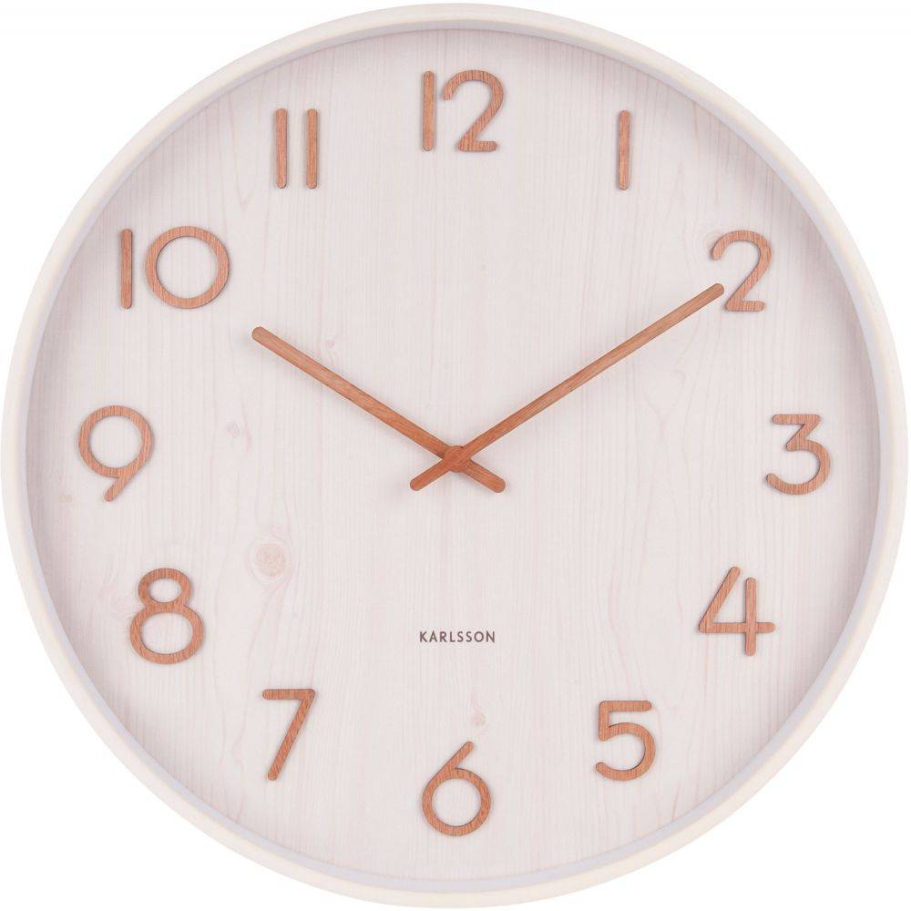 Karlsson - Horloge en bois Pure 40 cm Blanc - Imagen 2