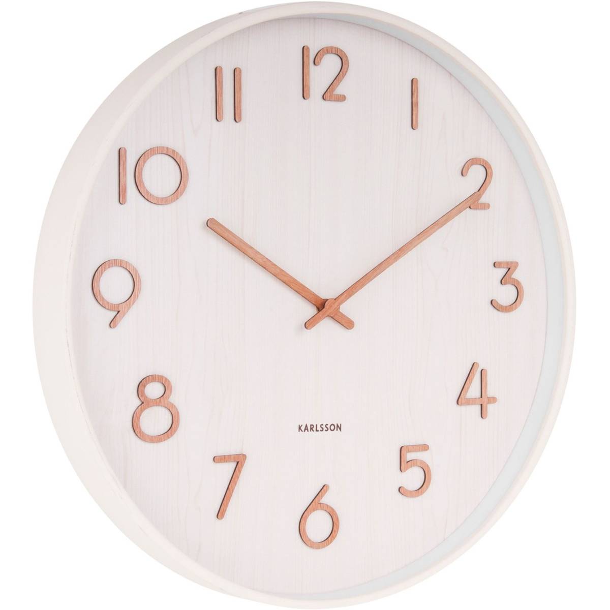 Karlsson - Horloge en bois Pure 40 cm Blanc - Imagen 1