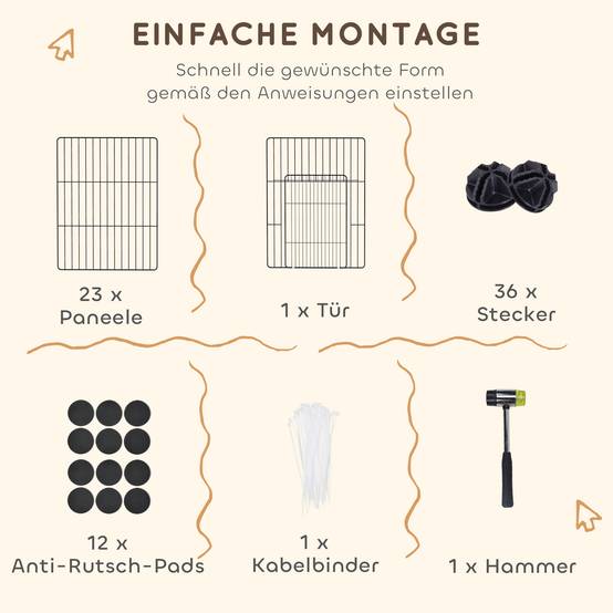 Enclos pour petits animauxs acier noir 120 x 60 x 80 cm - PANGIVO - Image 7