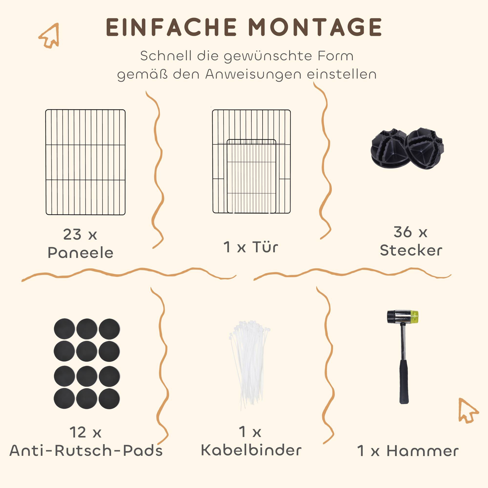 Enclos pour petits animauxs acier noir 120 x 60 x 80 cm - PANGIVO - Image 7