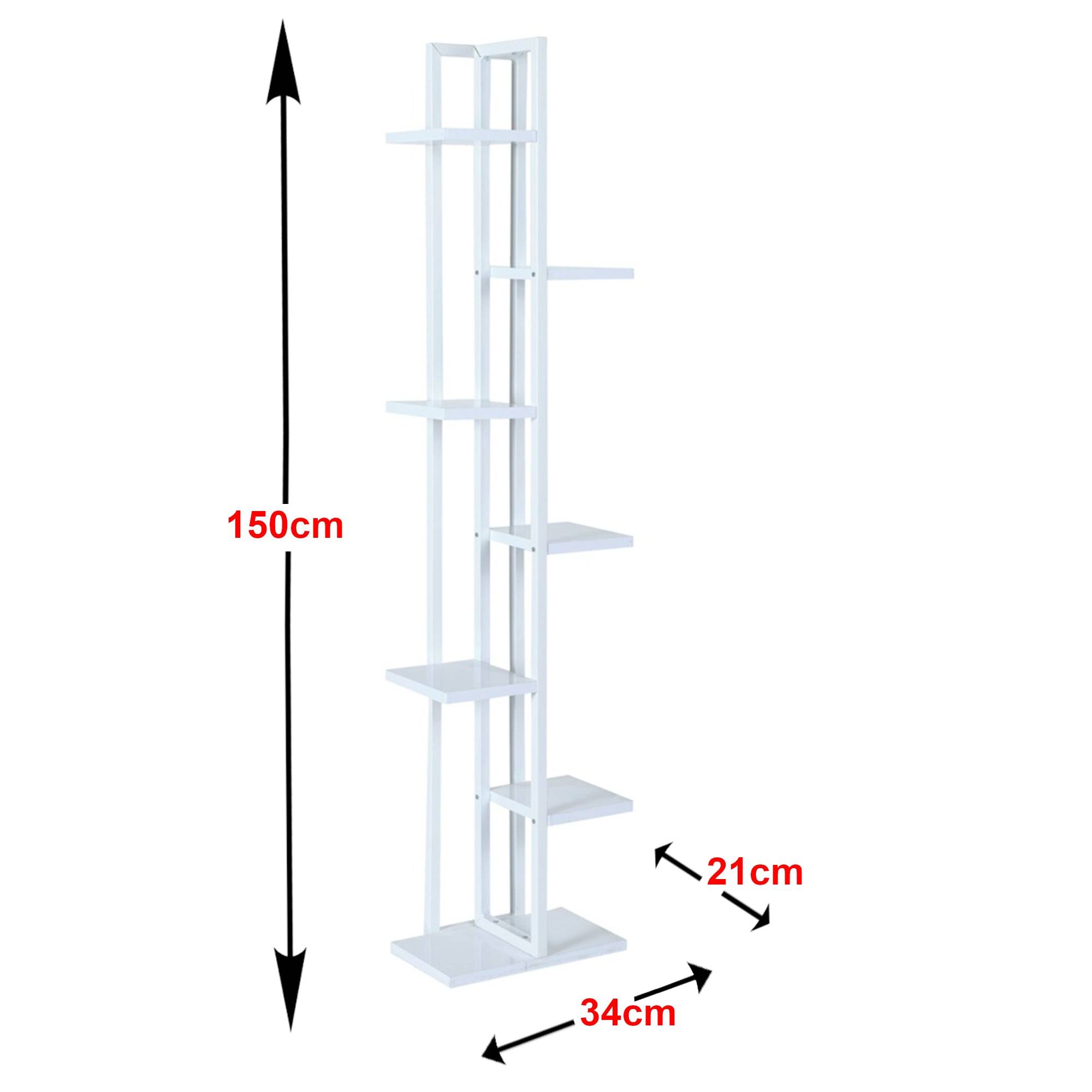 Helloshop26 - Support de plantes à 6 niveaux 150 x 34 x 21 cm blanc - Imagen 2