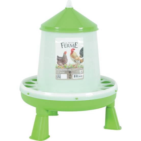 Mangeoire silo en plastique avec pieds, capacité 4 kg, basse cour - Image 2