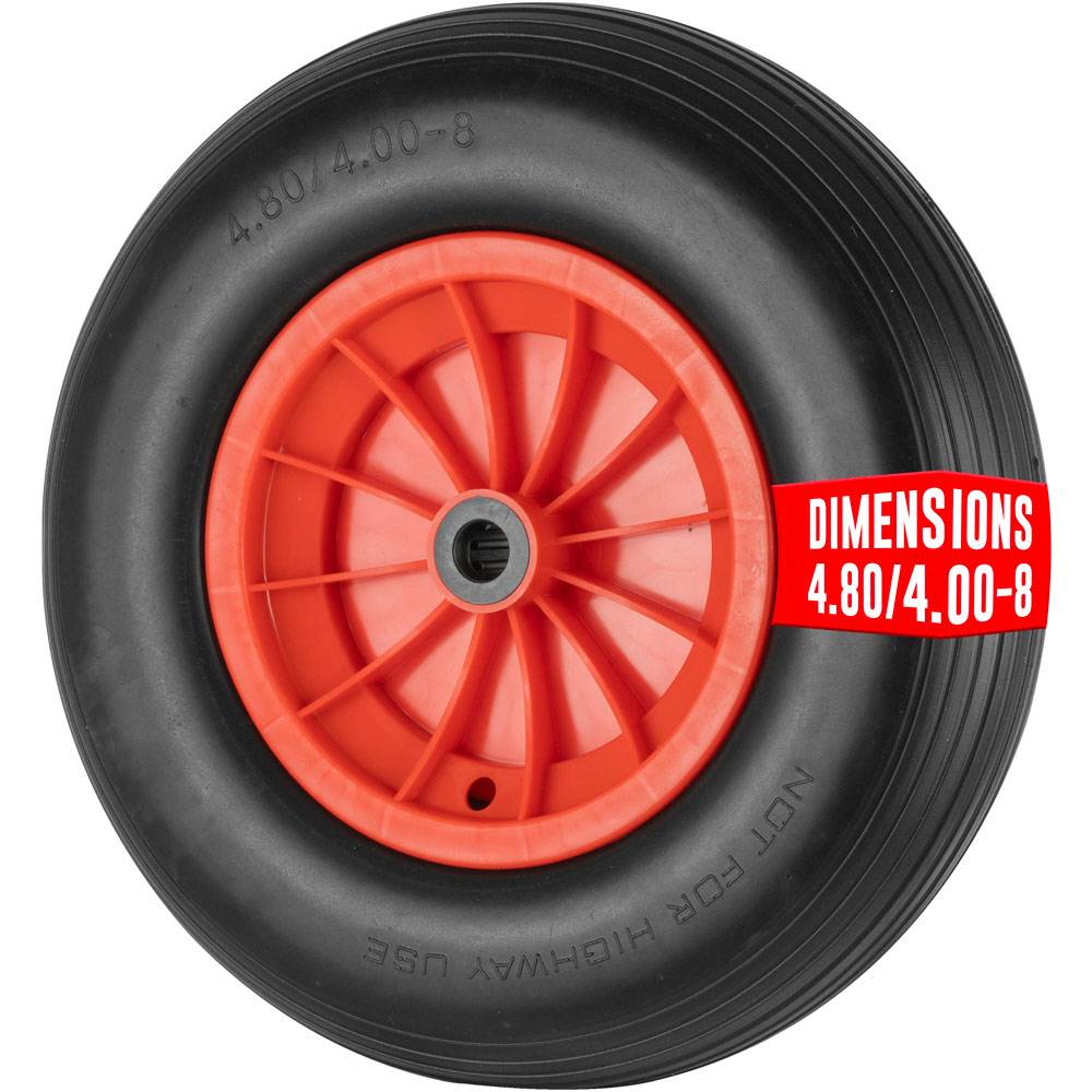 Sans Marque - Roue increvable 400mm alésage 20mm pour brouette, chariot... - Image 1