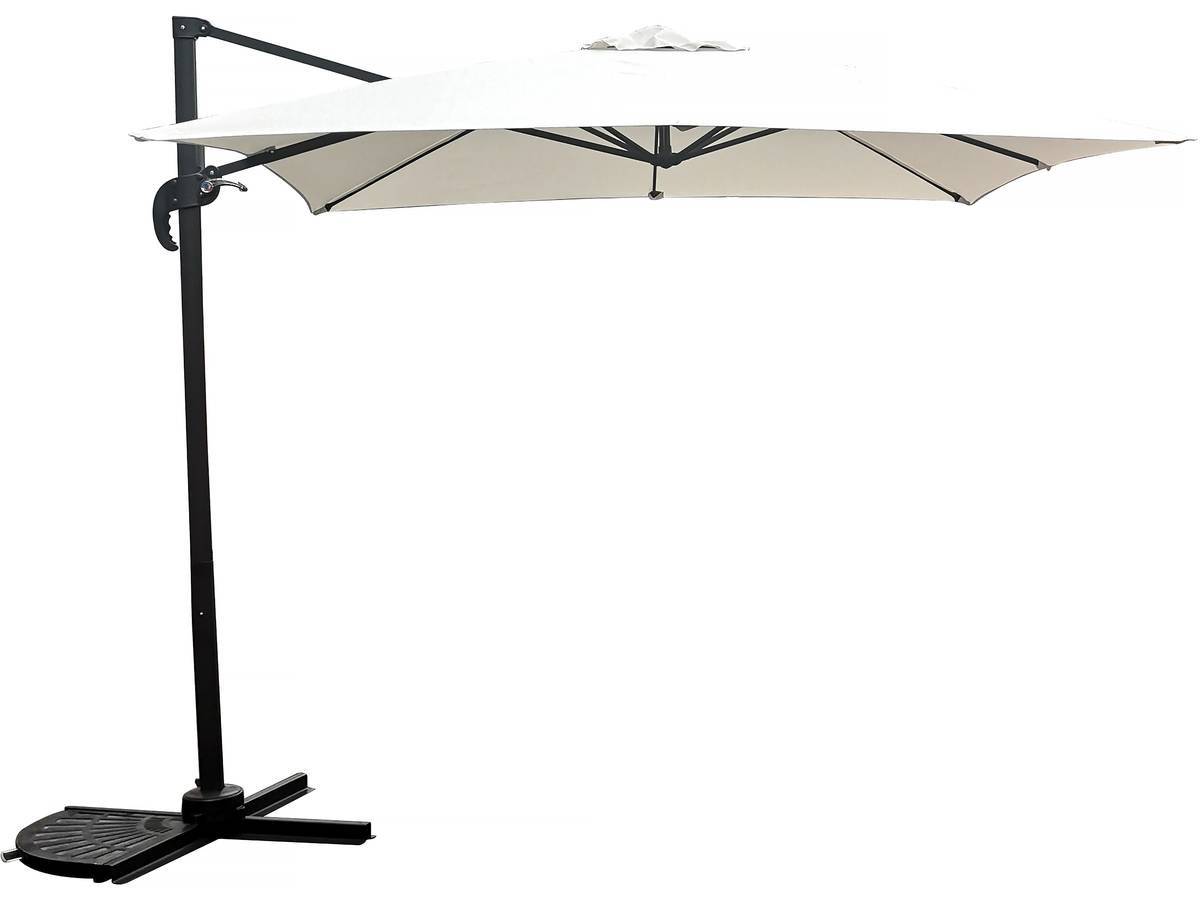 Parasol Jardin Déporté "soleil" - Carré - 2.5 X 2.5 M - Ecru -habitat Et Jardin - Image 1