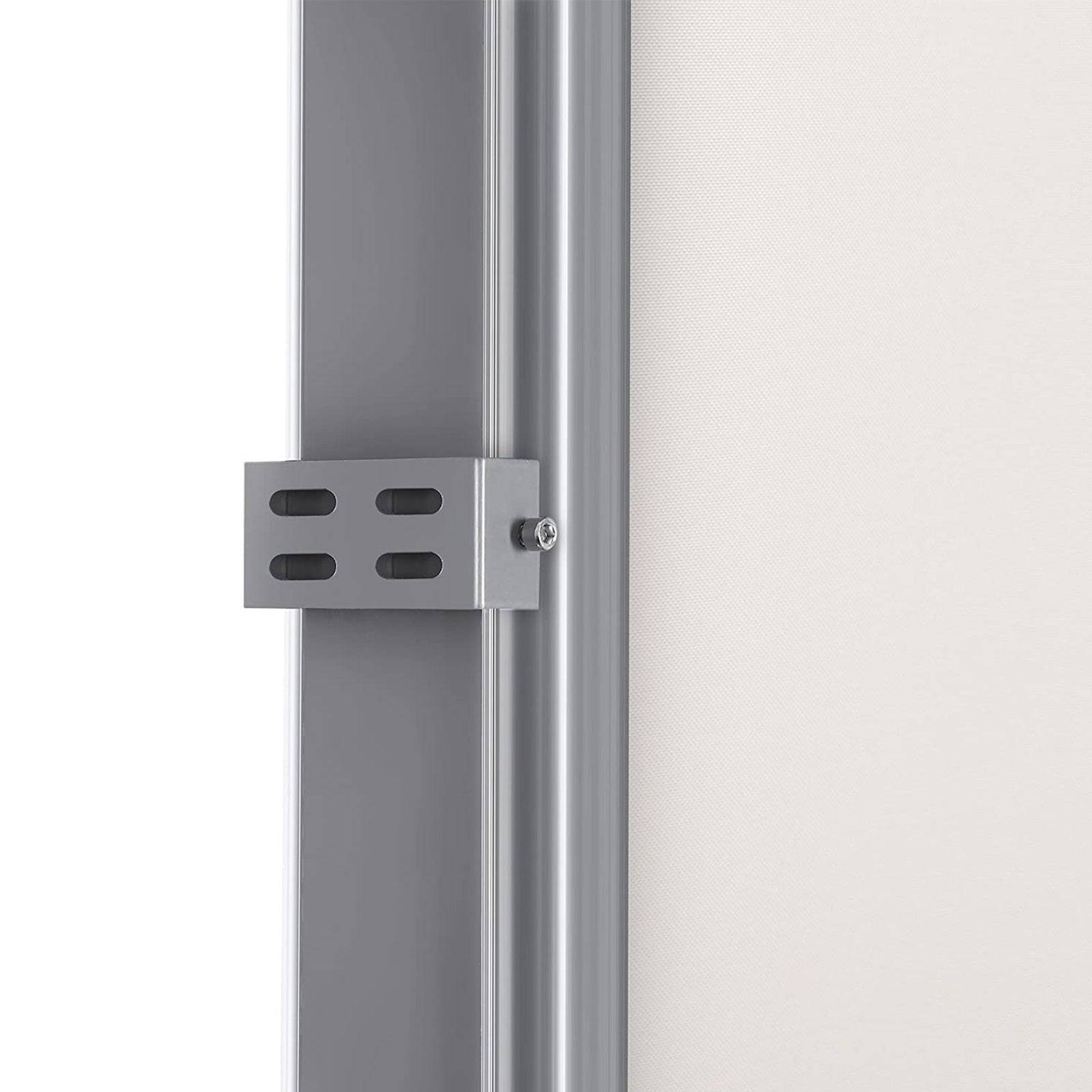 Helloshop26 - Store latéral 1,6 x 3,5 m brise-vue rétractable paravent pare-soleil pour balcon patio terrasse et jardin avec fixation au sol protection de la vie p - Imagen 3