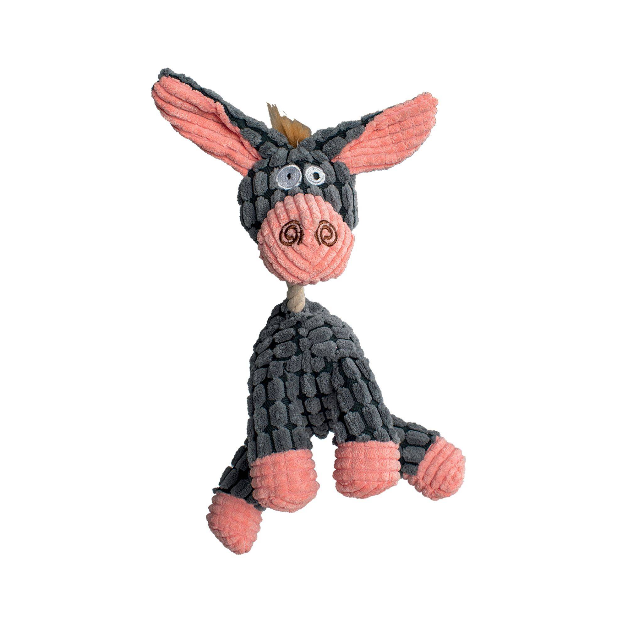 Âne en peluche et corde : 23 cm DOOGY