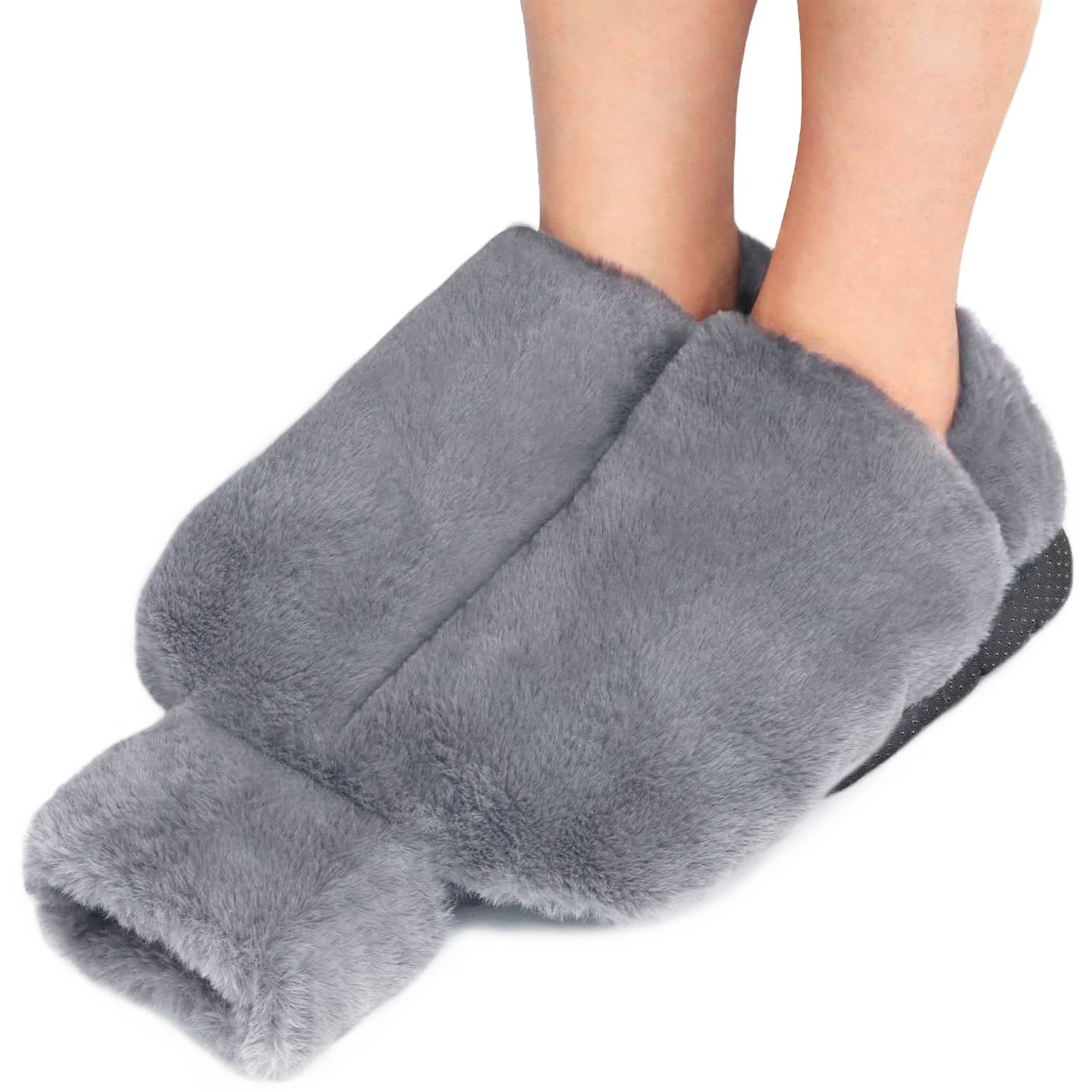 Fishtec - FISHTEC Bouillotte Chausson Chauffants Capacité de 1,8L - Chaleur Bien être Pantoufle Ultra Doux Chaussons bouillotte - Image 1