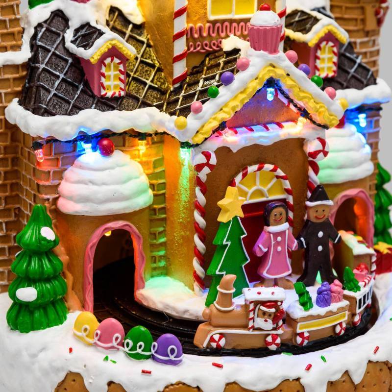 Lotti - Village de Noël animé à LED Bonbon Candy avec Petit Train et Musique Lotti - Imagen 8