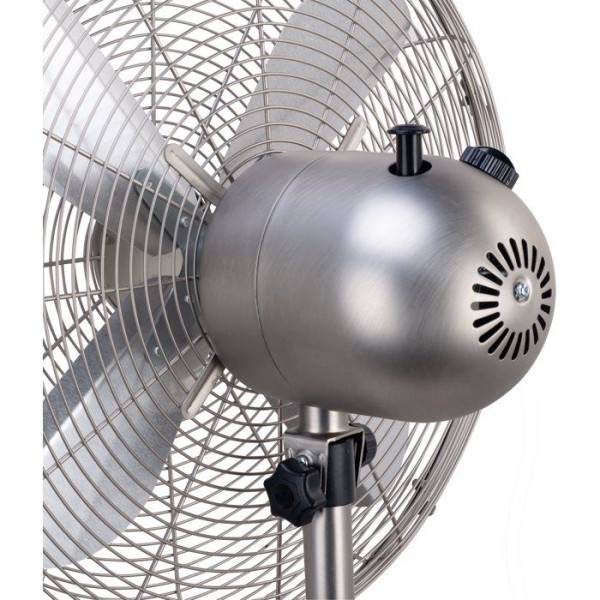 Ventilateur sur pied 40 cm OCEANIC - 3 vitesses - Puissance 50 W - Hauteur réglable 90 a 125 cm - Pales en aluminium - Métal b - Image 6