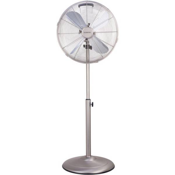 Ventilateur sur pied 40 cm OCEANIC - 3 vitesses - Puissance 50 W - Hauteur réglable 90 a 125 cm - Pales en aluminium - Métal b - Image 1