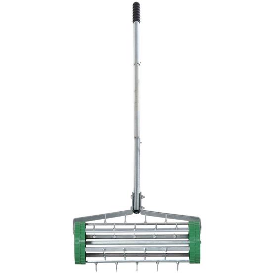 PANGIVO - Râteau aération gazon plastique argent 139 x 43.5 x 15 cm - PANGIVO - Image 1