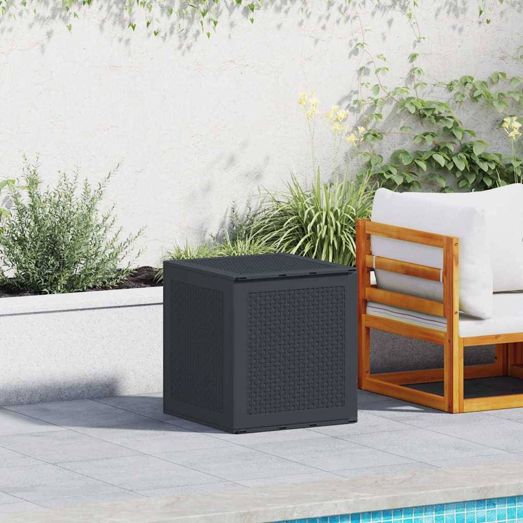 Boîte de Rangement Compacte Polypropylène pour Jardin Balcon Résistant Intempéries Anthracite 55 cm – ComfortXL Outdoor Living - Image 1