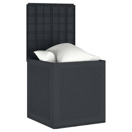 Boîte de Rangement Compacte Polypropylène pour Jardin Balcon Résistant Intempéries Anthracite 55 cm – ComfortXL Outdoor Living - Image 3