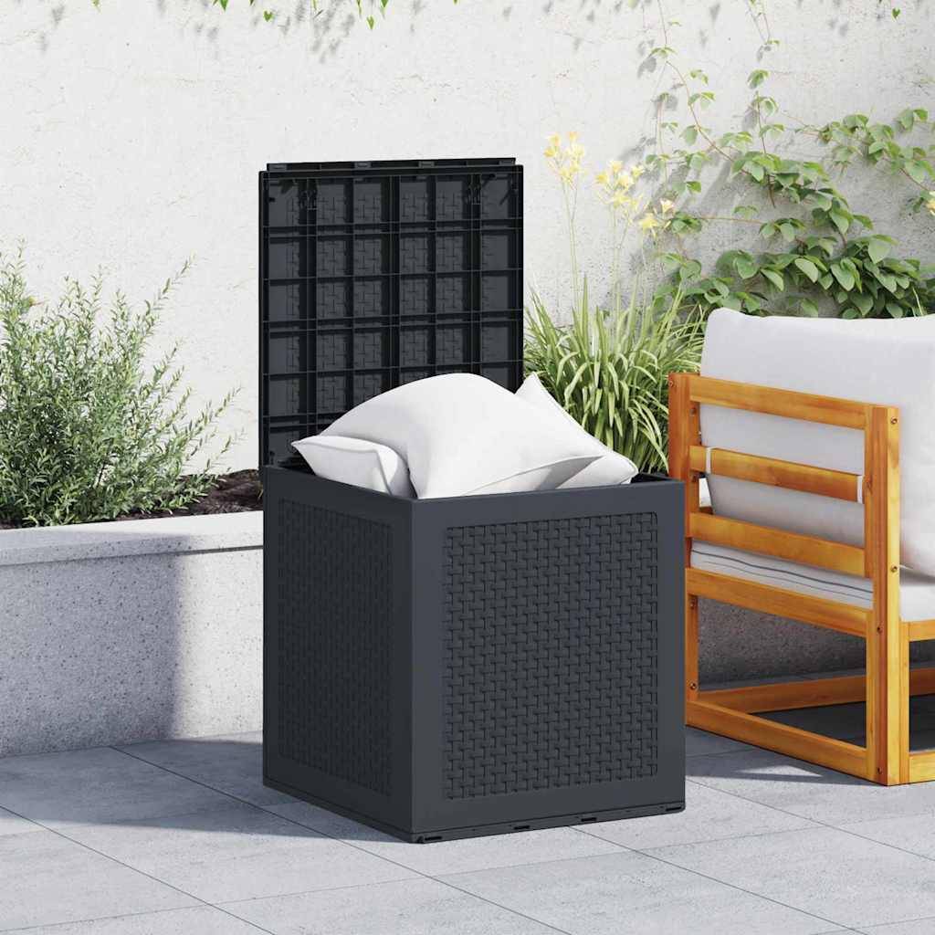 Boîte de Rangement Compacte Polypropylène pour Jardin Balcon Résistant Intempéries Anthracite 55 cm – ComfortXL Outdoor Living - Image 4