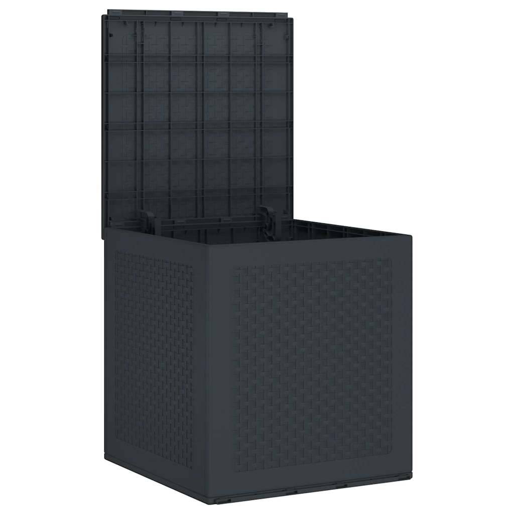 Boîte de Rangement Compacte Polypropylène pour Jardin Balcon Résistant Intempéries Anthracite 55 cm – ComfortXL Outdoor Living - Image 5