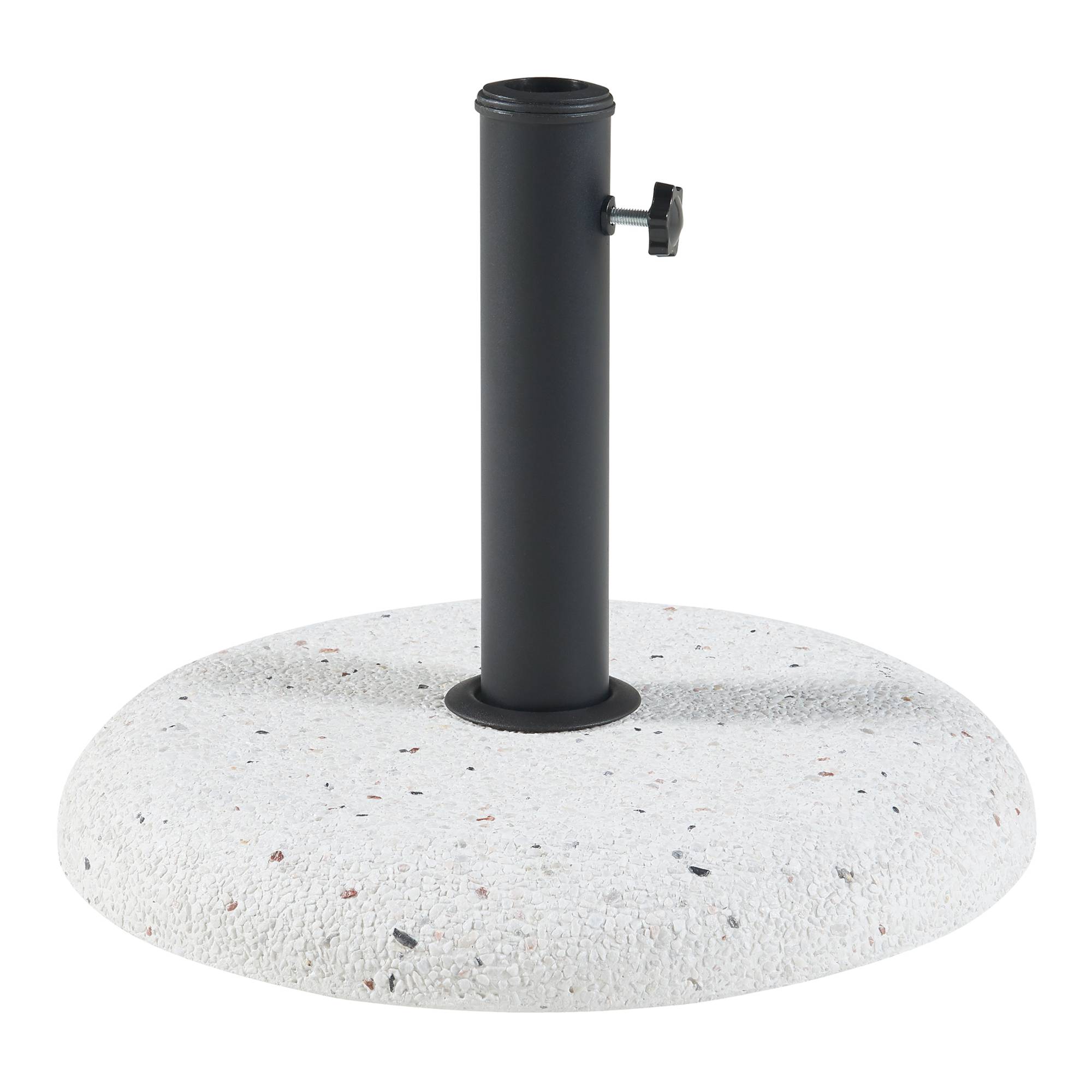 Casa.Pro - Pied de parasol Bitritto 45 x 6 cm aspect pierre blanc casa.pro - Imagen 1