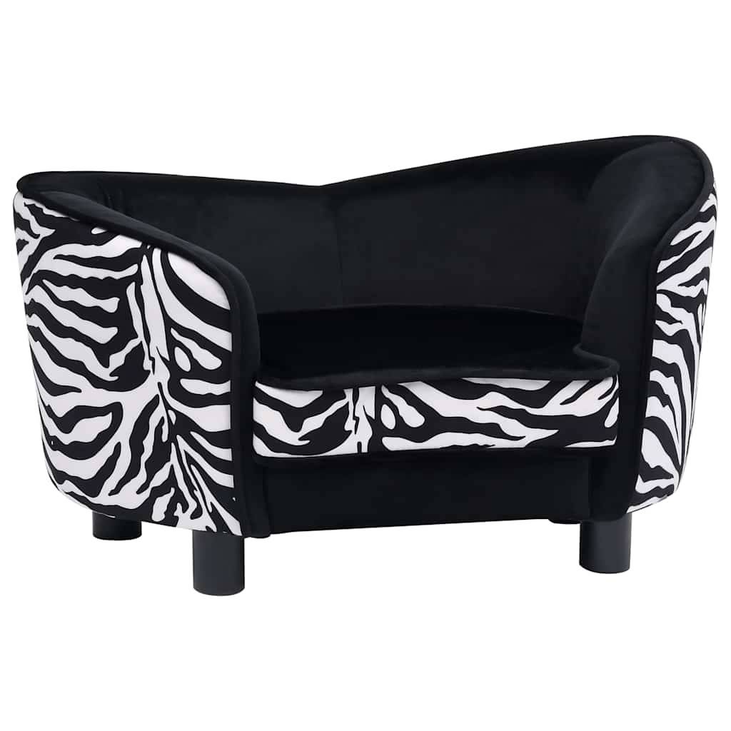 Vidaxl - Canapé pour chien Noir 68x38x38 cm Peluche vidaXL 170962 - Imagen 2