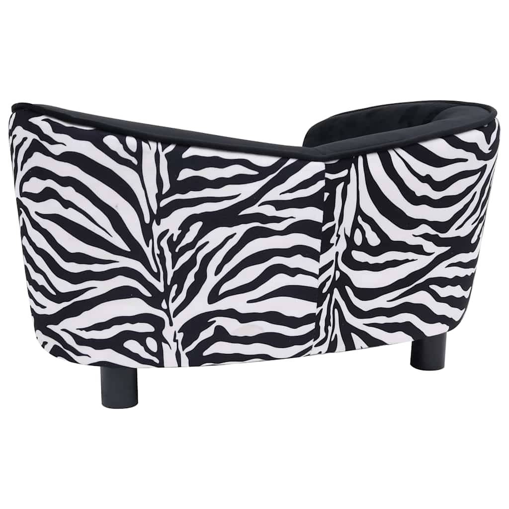 Vidaxl - Canapé pour chien Noir 68x38x38 cm Peluche vidaXL 170962 - Imagen 4