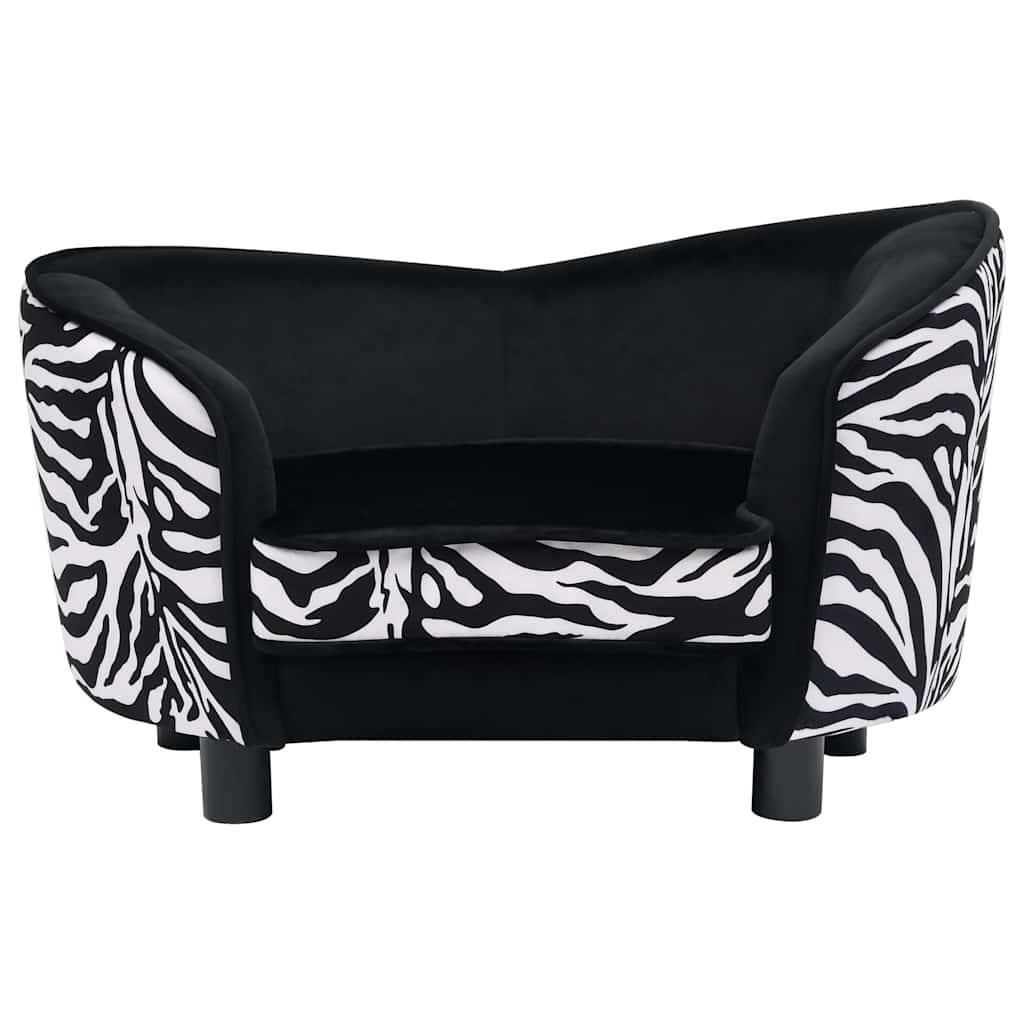 Vidaxl - Canapé pour chien Noir 68x38x38 cm Peluche vidaXL 170962 - Imagen 8